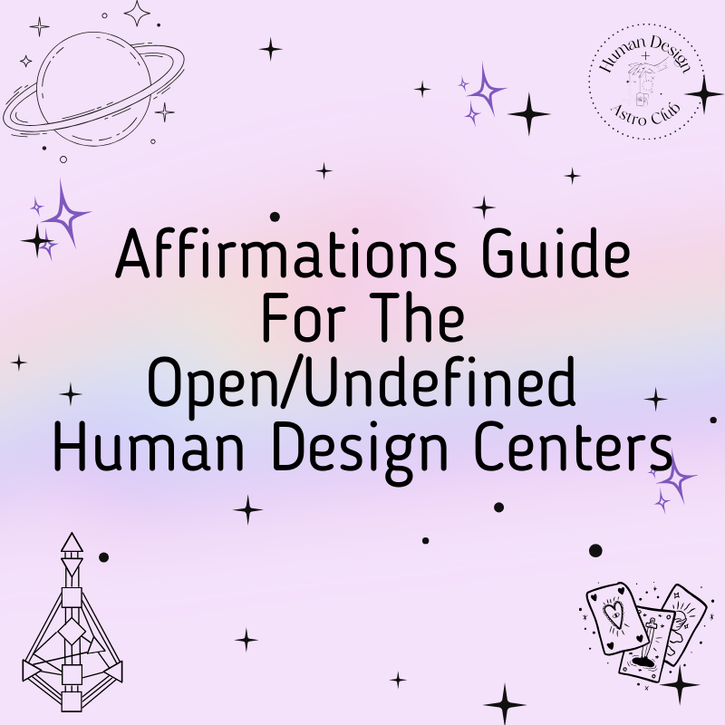 affirmations for open/undefined human design centers